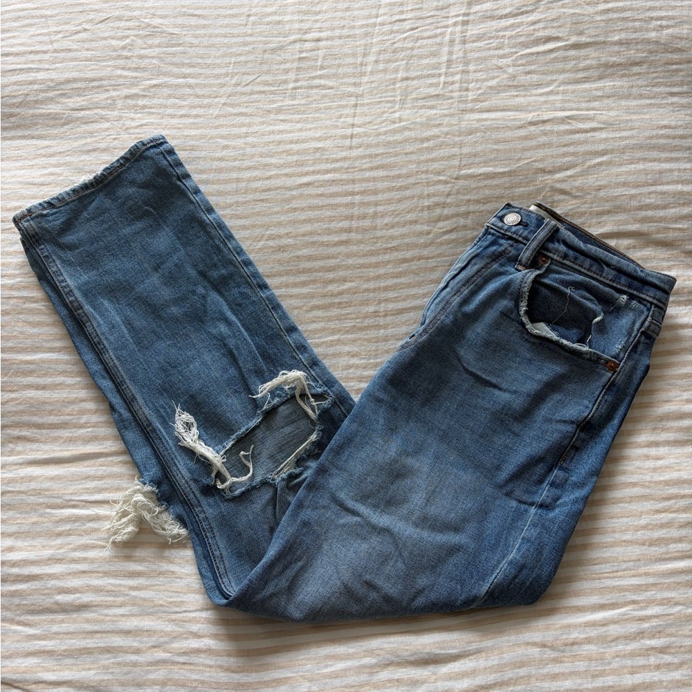 Abercrombie & Fitch The Ankle Straight Ultra High Rise Jeans